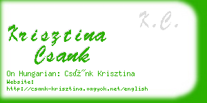 krisztina csank business card